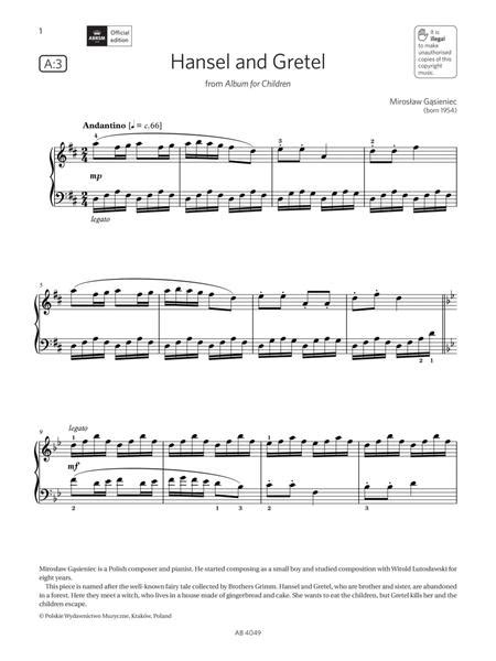 Hansel And Gretel (Grade 3, List A3, From The ABRSM Piano Syllabus 2023 & 2024)